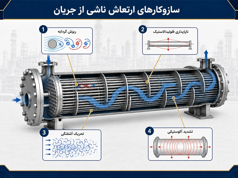 چهار سازوکار اصلی ارتعاش ناشی از جریان